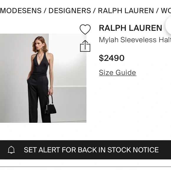 Ralph Lauren Purple Label Mylah Sleeveless Halter Jumpsuit - Picture 4 of 16